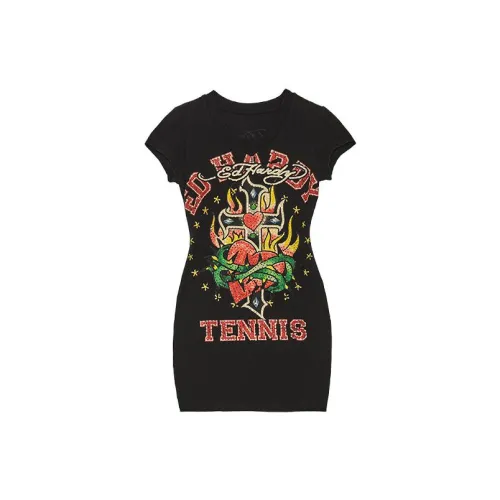 Ed Hardy Slip Dresses Women's Black