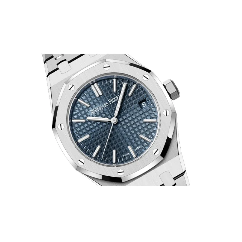 AUDEMARS PIGUET Royal Oak Series Automatic Mechanical Movement Women's Watch 37mm Blue Dial Stainless Steel Case-1