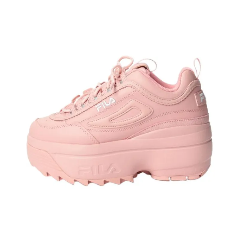 FILA Disruptor 2 Wedge Anti-Slip Wear-Resistant Low-Top Casual Shoes Women's Pink-0