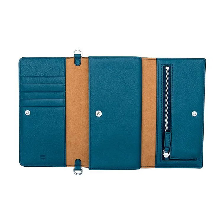 MCM Aren Leather Handheld Shoulder Bag Crossbody Bag Wallet Women's Green-2