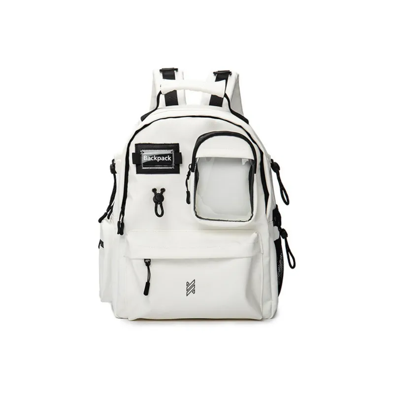 NOMK PU Laptop Bag, Travel Bag, Backpack Regular Unisex White-0