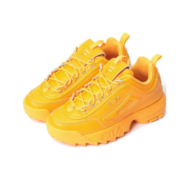 FILA Disruptor 2 Premium Wear-Resistant Low-Top Casual Shoes Women's Yellow-2