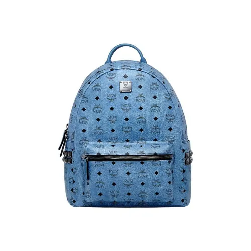 MCM Backpack Stark Side Studs Medium Denim