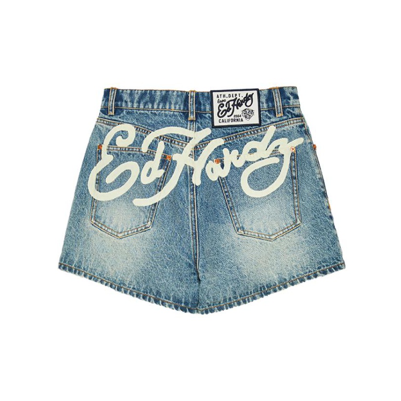 Authenticated Before Shipping Ed Hardy Denim Shorts Apparel Women on Sale Authentic POIZON