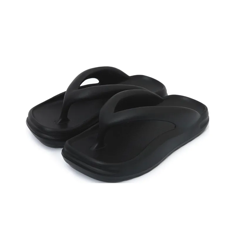 23.65 Abrasion Resistant Slip Resistant Flip Flops Unisex Black-1