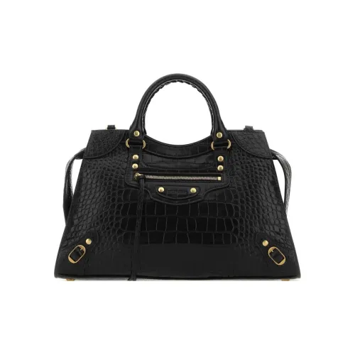 Balenciaga Calfskin Combined With Lambskin Tote Bag Shopping Bag Handbag Women's Black