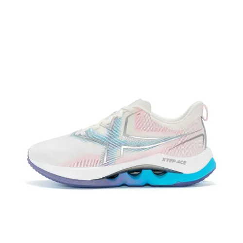 XTEP Speed 4.0 Pro Non slip Wear resistant Shock Absorption Low Top Running Shoes Women's White Purple