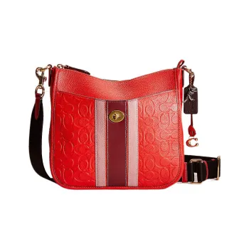 COACH Chaise Leather Messenger Bag Shoulder Bag Crossbody Bag Women's Red