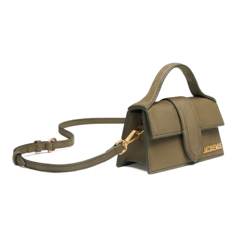 Jacquemus Le Bambino Cow Leather Shoulder Bag Crossbody Bag Handbag Small Size Women's Dark Khaki-1