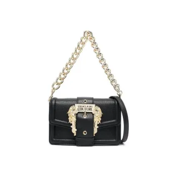 VERSACE JEANS COUTURE Polyester Handbag, Shoulder Bag Women's Black