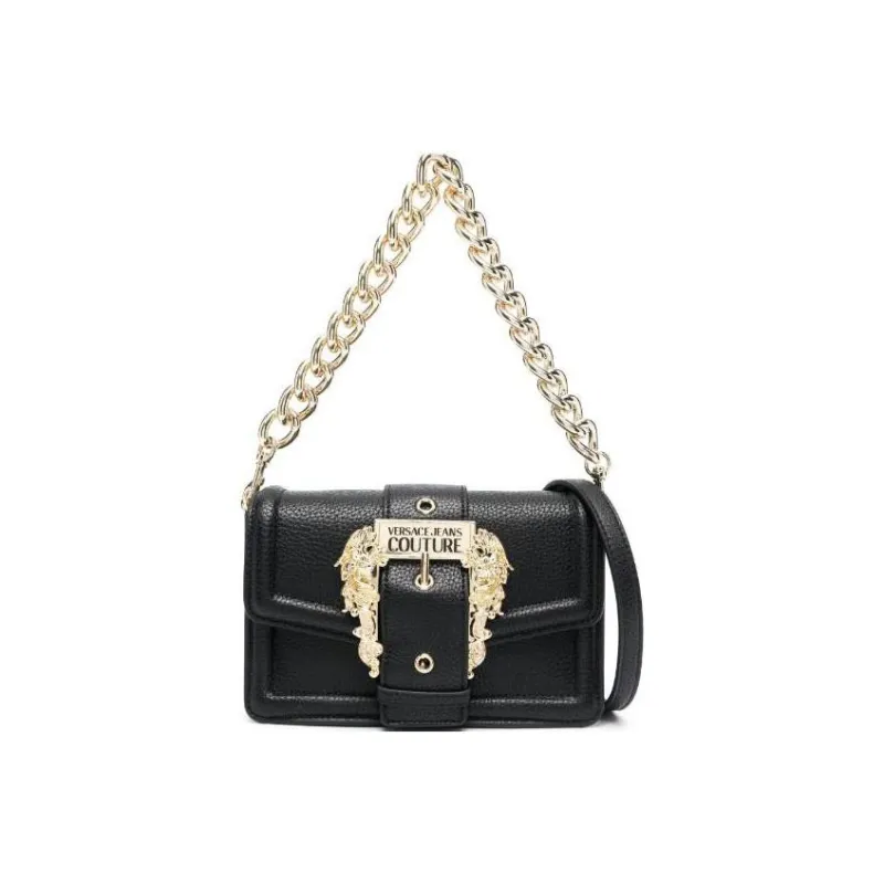VERSACE JEANS COUTURE Polyester Handbag, Shoulder Bag Women's Black-0
