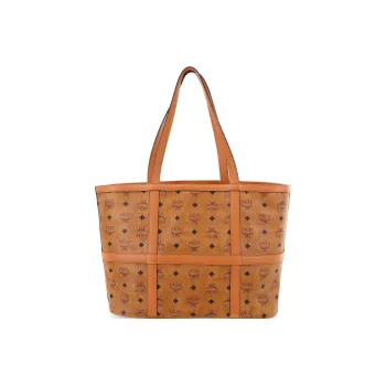 MCM Delmy Shopper Medium Visetos Cognac