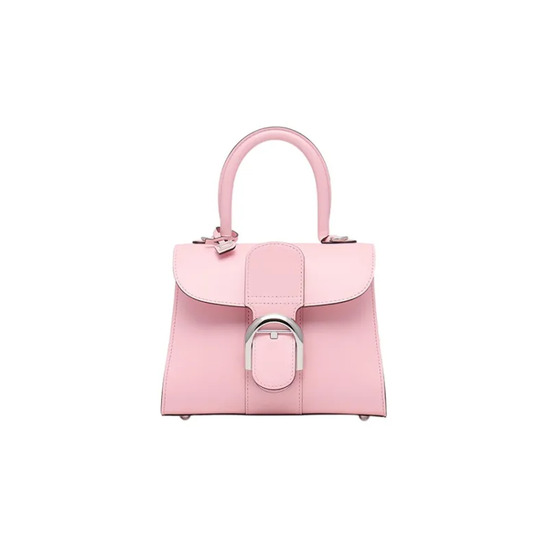 Delvau Brillant Calfskin Shoulder Bag Crossbody Bag Handbag Mini Women's Pink-0