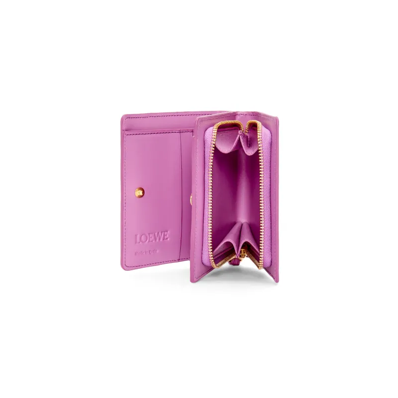 LOEWE Puzzle Calfskin Wallet Women's Rock Rose-2