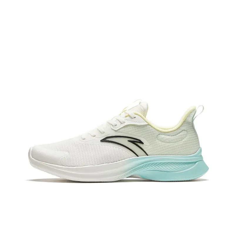 Anta Anti Slip Wear Resistant Low Top Casual Running Shoes Men's White Green Yellow-0