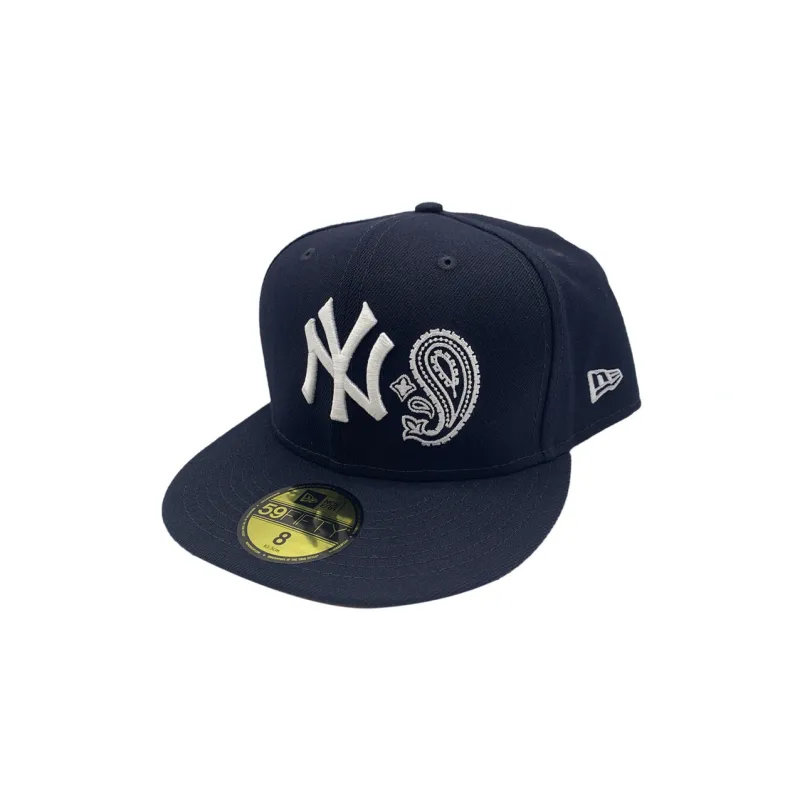New Era New York Yankees Patchwork Paisley Undervisor 59Fifty Fitted Hat-0