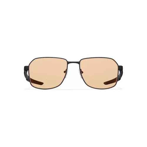 PRADA Metal Irregular Shape Sunglasses Men's Black