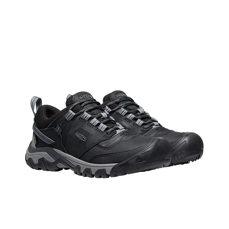KEEN RIDGE FLEX WP Cushioning Anti Slip And Wear Resistant Low Top Outdoor Shoes Men's Black Gray-2