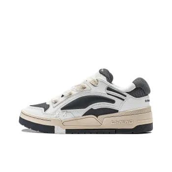 LiNing Journey V2 Anti Slip And Wear Resistant Lightweight Low Top Skateboard Shoes Men's White Black