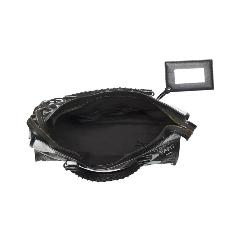 Balenciaga Classic City Graffiti Medium Black/White-2