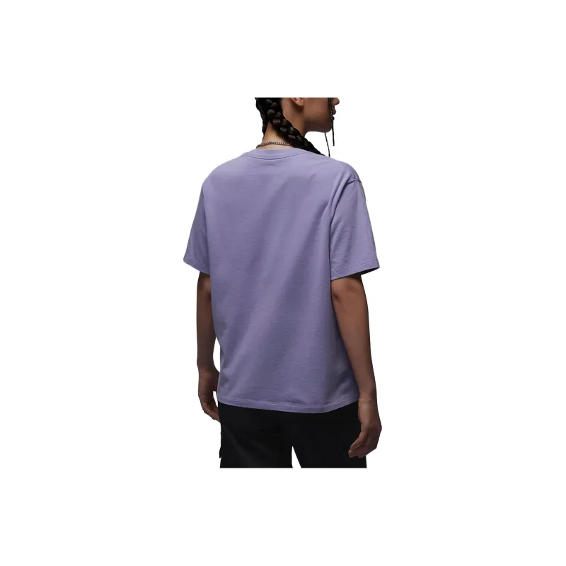 Jordan Drop Shoulder Sleeve T-Shirt Women's Purple-1