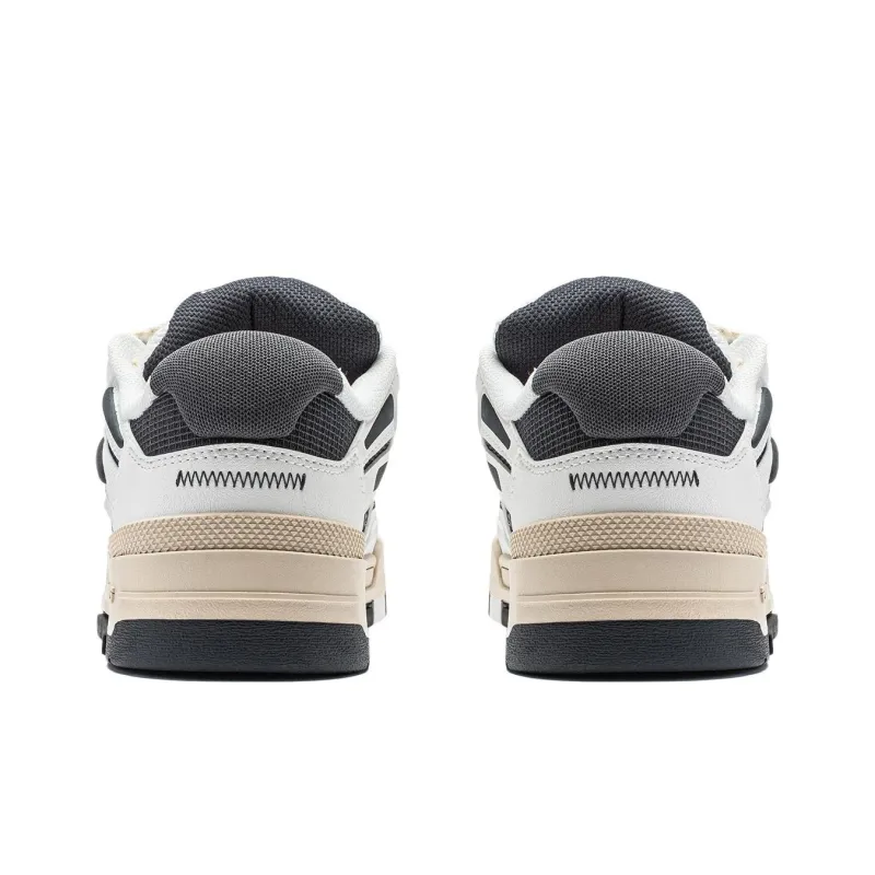 LiNing Journey V2 Slip Resistant, Abrasion Resistant, Lightweight Low Top Skateboard Shoes Men's White Black-4
