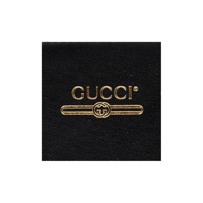 GUCCI Cow Leather Clutch Regular Men's Black-4