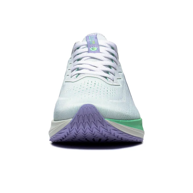 LiNing Red Hare 6 Anti Slip Wear Resistant Low Top Sprint Running Shoes Women's White Green Purple-3