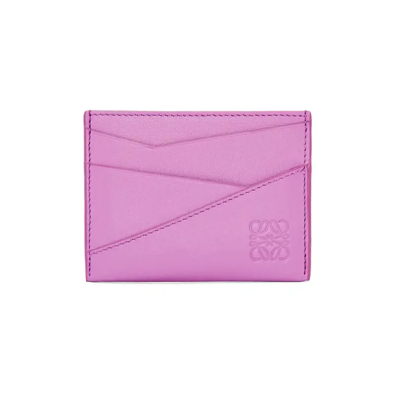 LOEWE Puzzle Cow Leather Card Holder Men's Rock Rose-0