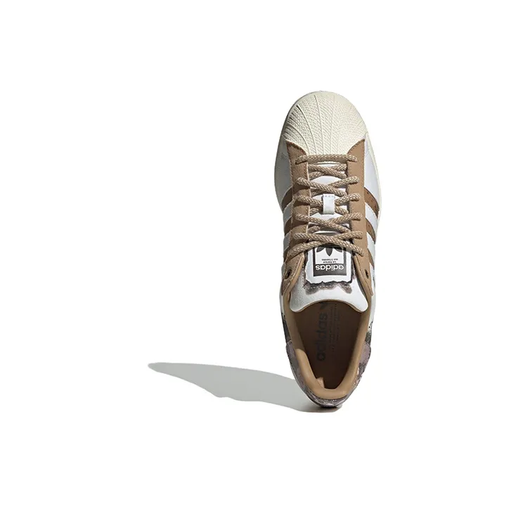 Adidas Originals Superstar Shoes 'White Brown'-4