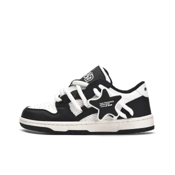 Q AND Quindale Low Top Skateboard Shoes Unisex White Black