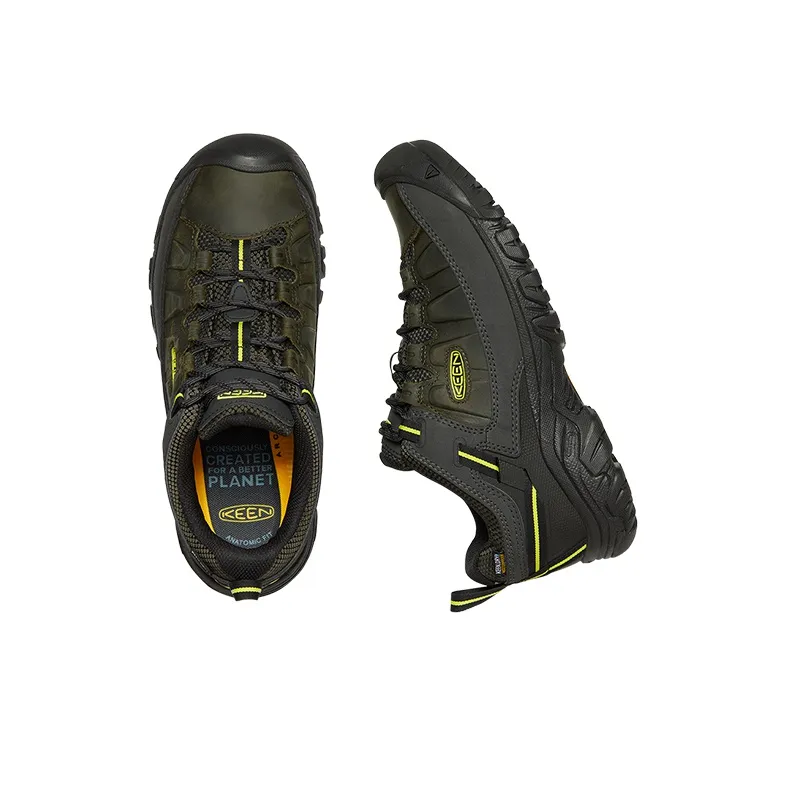 KEEN Targhee 3 WP Slip Resistant Low Top Hiking Trekking Shoes Outdoor Shoes Men's Black Jasper-2