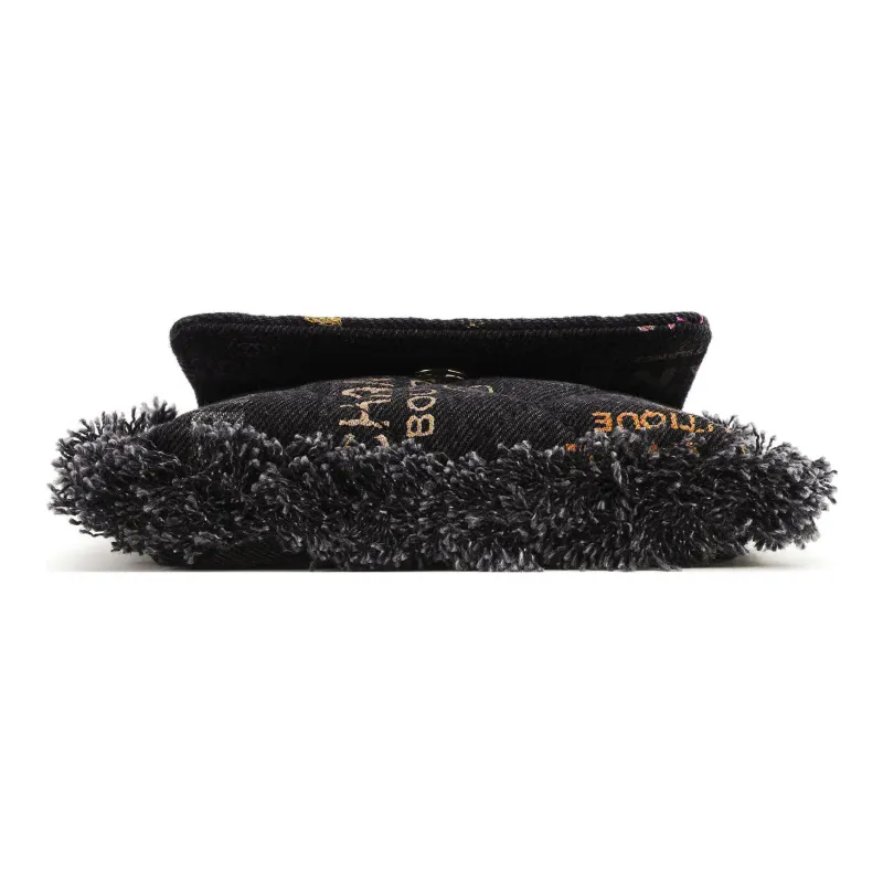 CHANEL Denim Flap Bag, Shoulder Bag, Crossbody Bag Women's Black-3