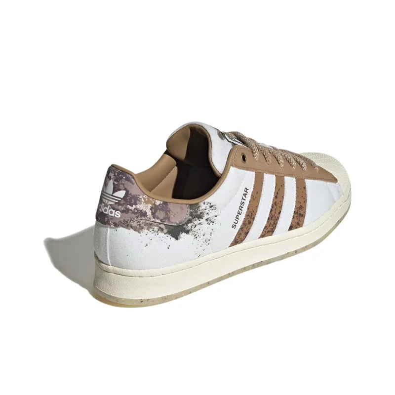 Adidas Originals Superstar Shoes 'White Brown'-2