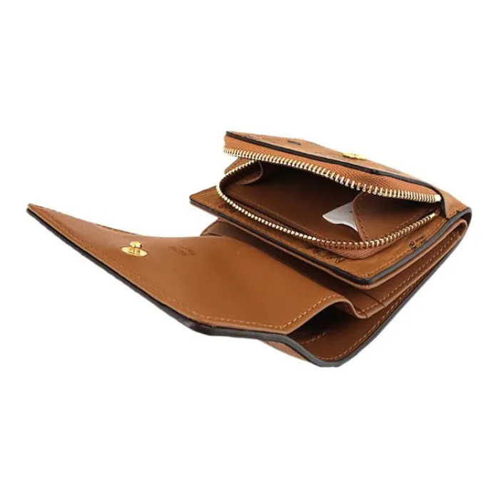 MCM Original Visetos Artificial Leather Wallet Men's Brown Cognac-4