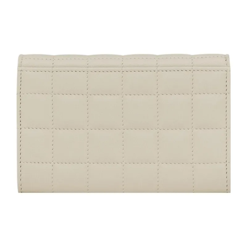 SAINT LAURENT CASSANDRE Lambskin Card Holder Wallet Small Size Women's White-2