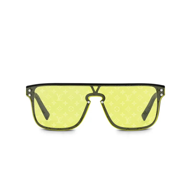 LOUIS VUITTON Injection Molding Irregular Shape Sunglasses Men's Black-2