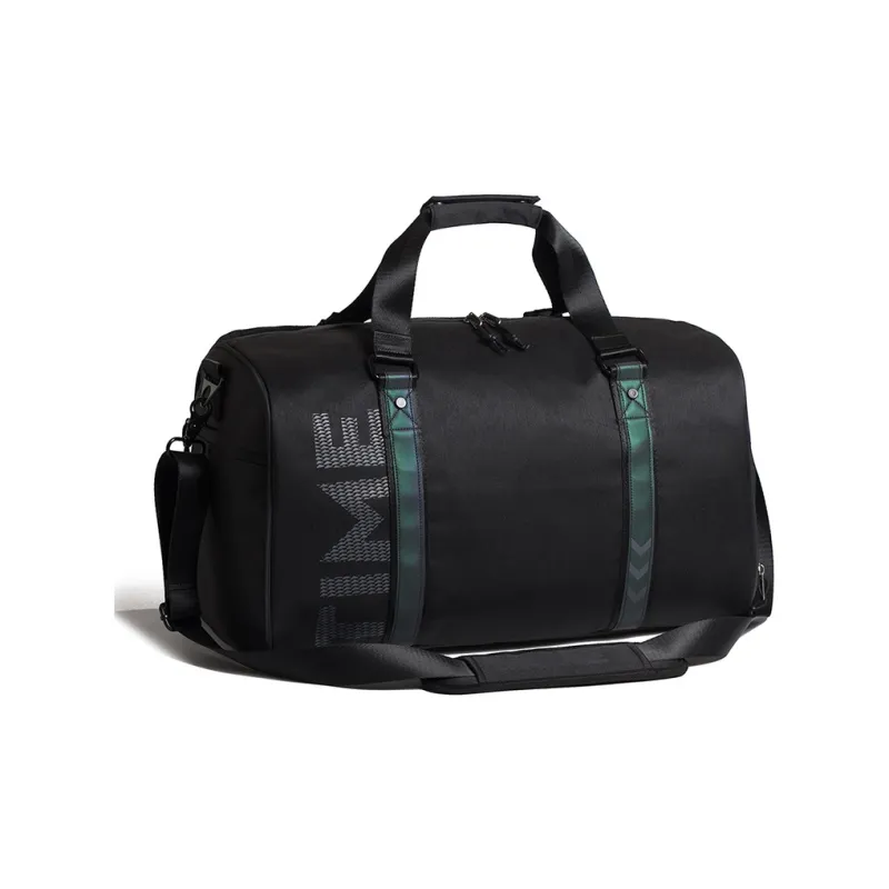LOVERPUSS Polyester One Shoulder Gym Bag Large Size Unisex Gray Cool Black-6