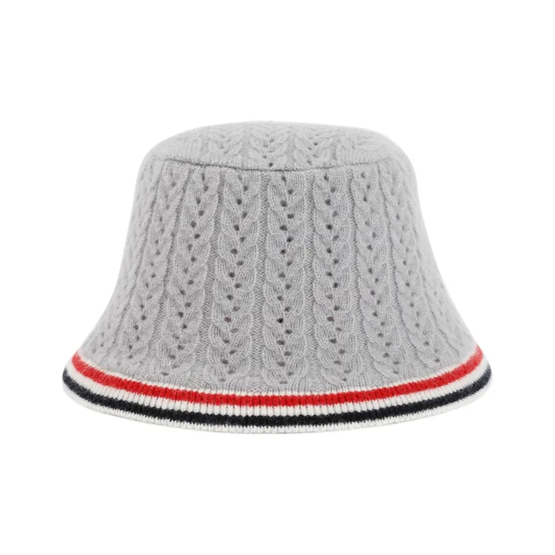 THOM BROWNE Cable Pointelle Knitted Bucket Hat-0