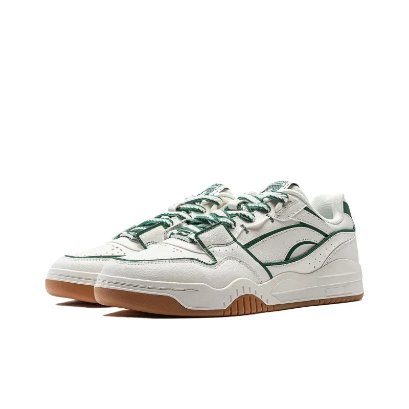 LiNing Yuebai Wear resistant And Lightweight Low Top Skateboard Shoes Women's White Green-2