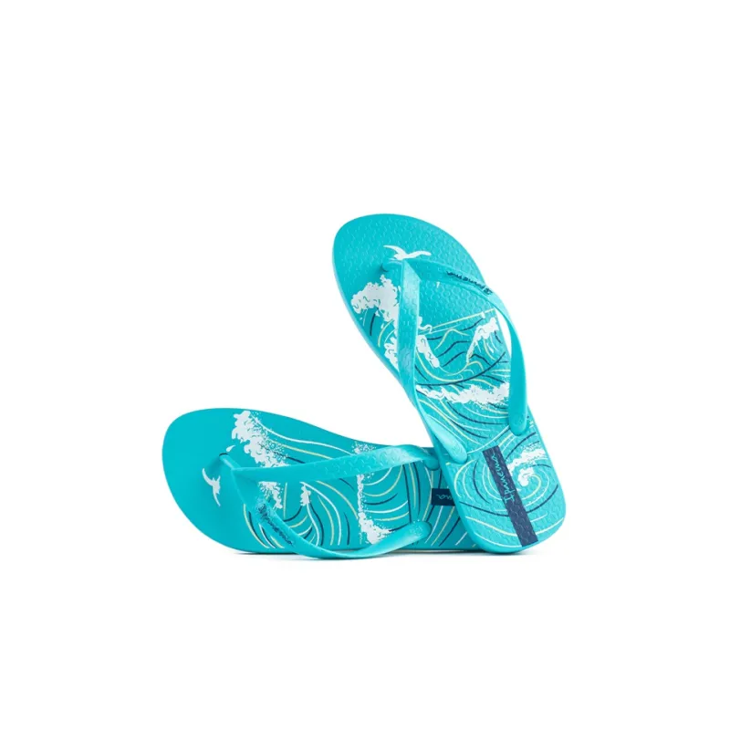 Ipanema Rubber Sole Abrasion Resistant Slip Resistant Flip Flops Men's Blue Green-1