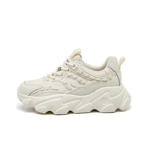 ACESC Breathable Low-Top Casual Shoes clothing Women's Ecru