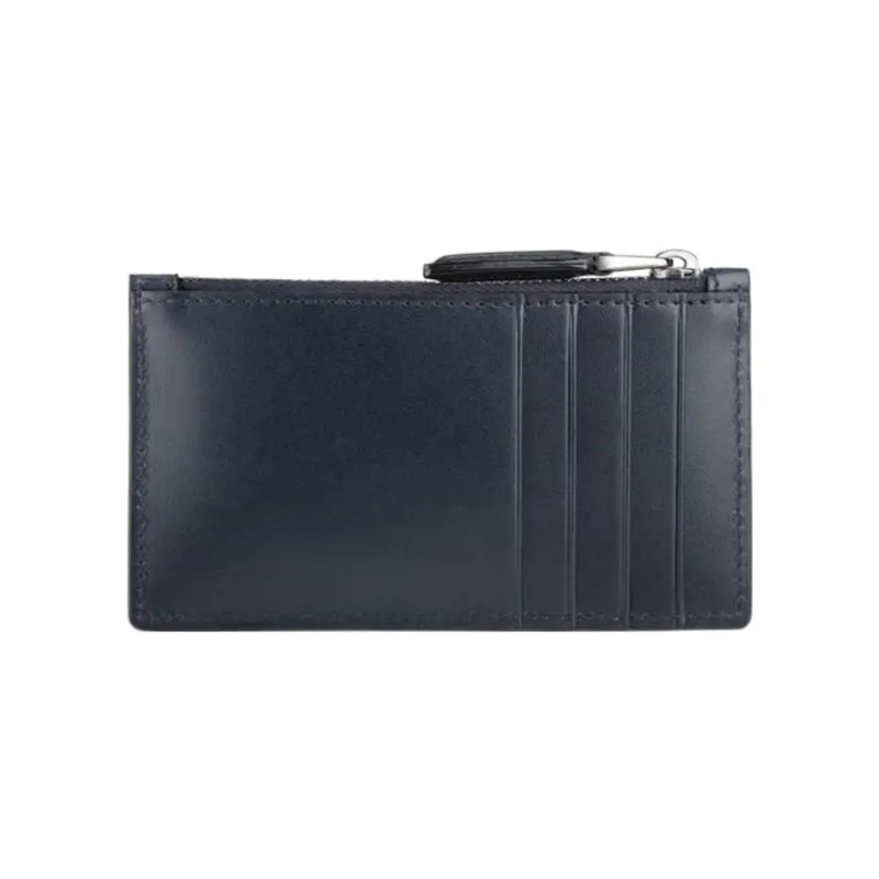 GUCCI Cow Leather Money Clip Wallet Card Holder Men's Blue-1