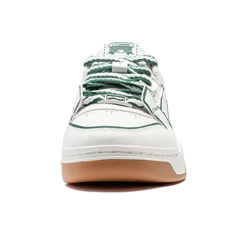 LiNing Yuebai Wear resistant And Lightweight Low Top Skateboard Shoes Women's White Green-3