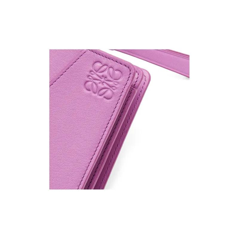 LOEWE Puzzle Calfskin Wallet Women's Rock Rose-4