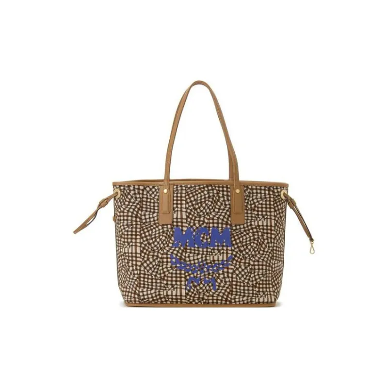 MCM Reversible Liz Shopper Visetos Medium Cognac-5
