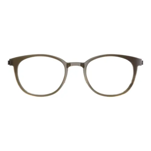 LINDBERG Square Eyeglass Frames Unisex Brown