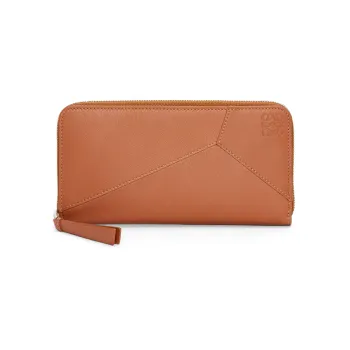 LOEWE Puzzle Calfskin Wallet Women's Tan