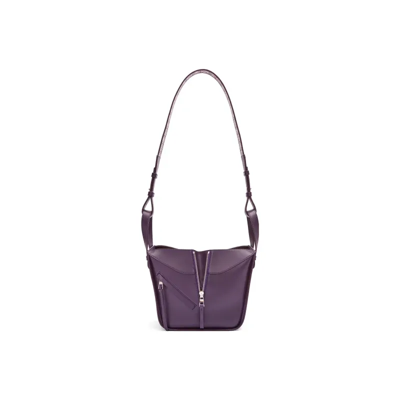 LOEWE Hammock Calfskin Shoulder Bag, Crossbody Bag, Handbag Regular Women's Dark Purple Red-4