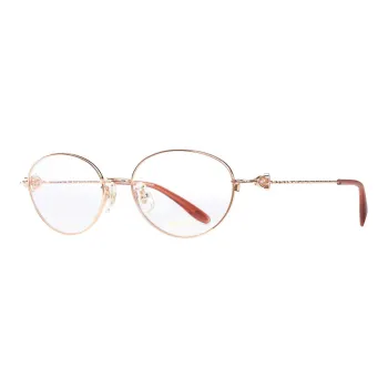 CHOPARD Pure Titanium Oval Eyeglass Frames Women's Rose Gold